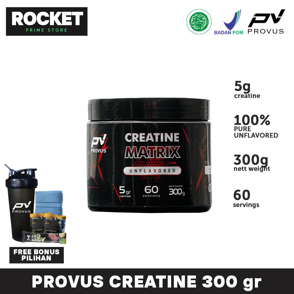 Jual PROVUS Creatine Matrix 300 gr 300 gram 60 serving 100 BPOM
