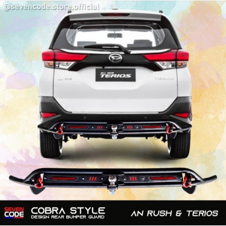 TOWING BELAKANG ALL NEW RUSH COBRA STYLE / PENGAMAN BUMPER BELAKANG RUSH 2018 UP COBRA STYLE
