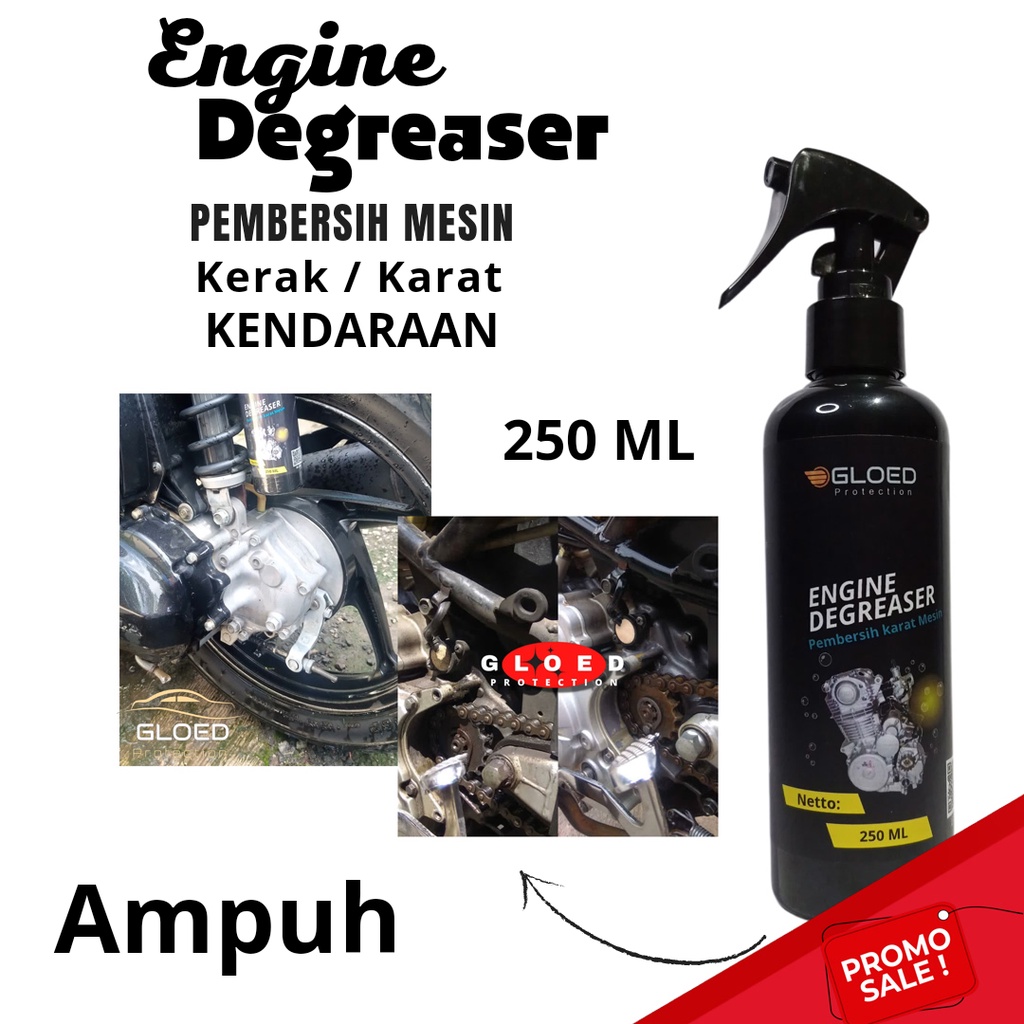 Gloed Engine degreaser obat cairan pembersih kerak blok mesin motor dan mobil