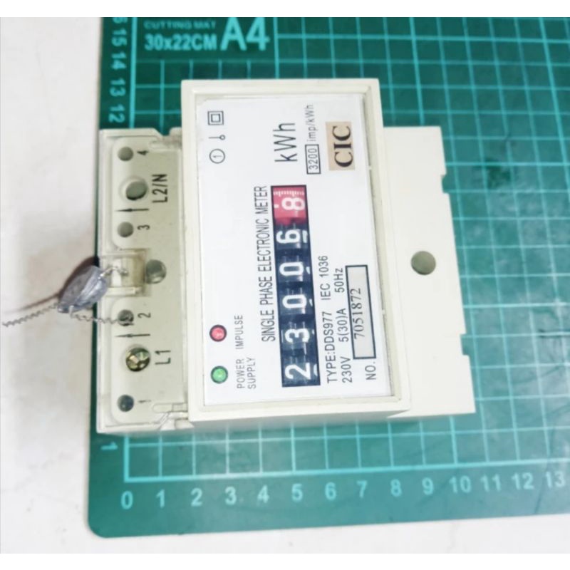 kwh meter merk cic typeDDS977 single phase 230V 5(30)A 50HZ