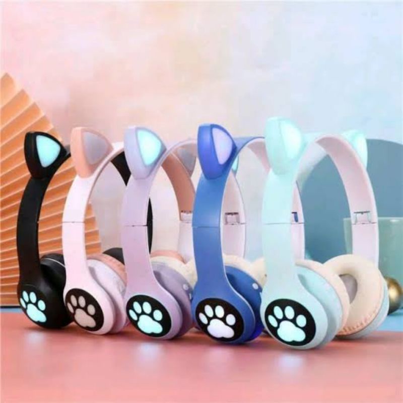 Earphone Karakter Kucing Bluetooth JST28 / Earphone Bluetooth VIV23M /Earphone Kucing Warna Lucu