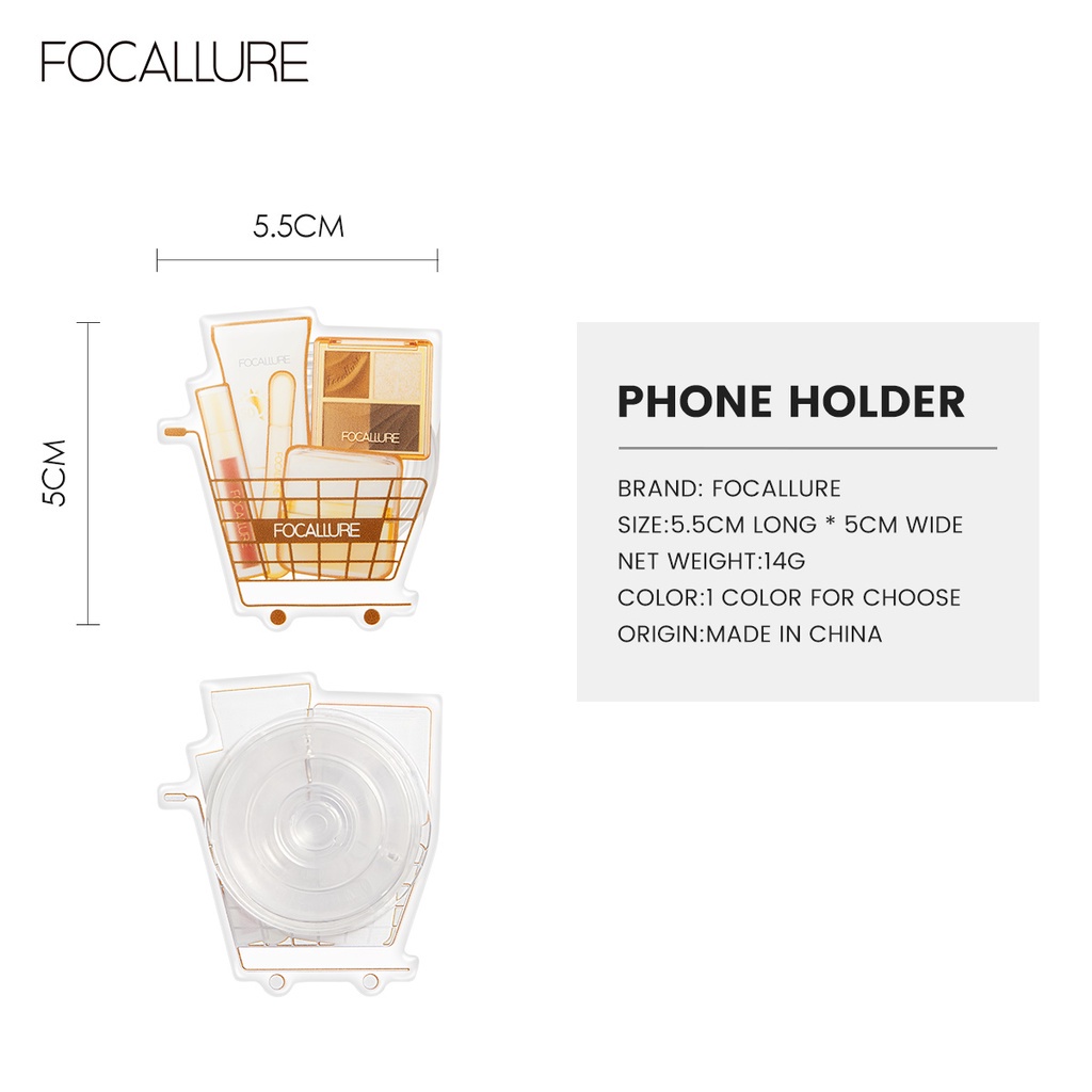 FOCALLURE #AmberGold Mobile Phone Grip Stylish Expandable Adjustable Durable Phone Holders Smartphone Accessory