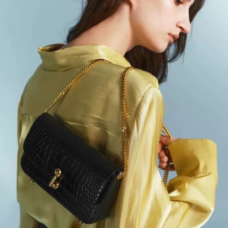 9.9 SALE | CK Meriah Croc-Embossed Clutch