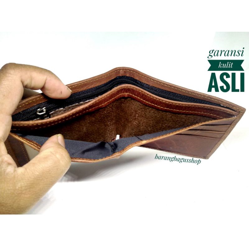 Dompet Import kulit asli pria cowok Levis simpel keren ukuran standard