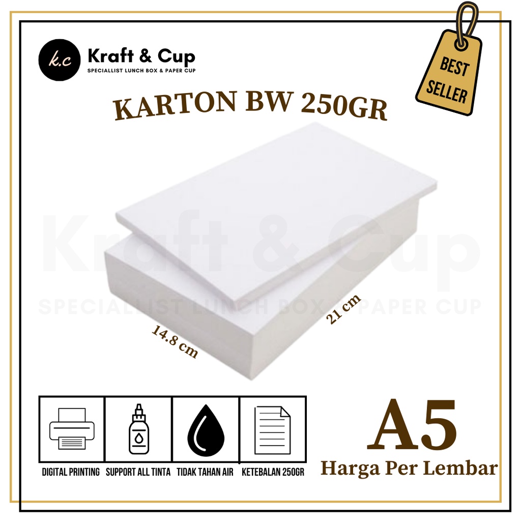 

Kertas BW Carton A5 isi 1 lembar / Kertas Karton BW