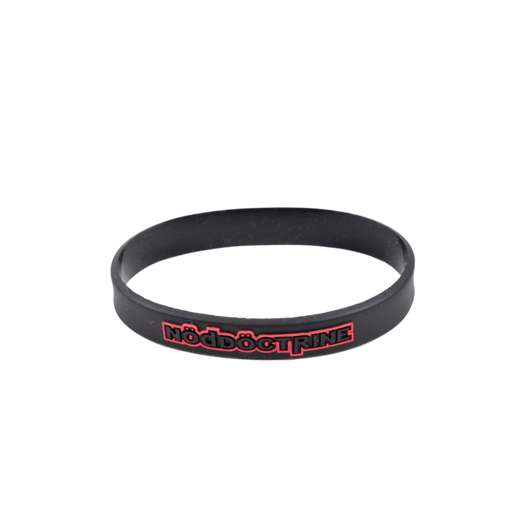Gelang Karet Gelang Distro Pria NodDoctrine Straps LOGO Hitam Merah