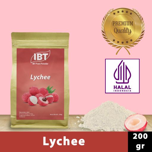 

Bahan Makanan Serbuk Bubuk Kue Lychee Leci IBT Pure Powder Murni 200gr