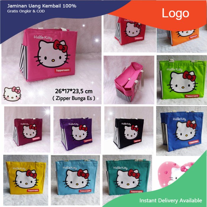 Tas Bekal Tupperware Hello kitty Jinjing Travelling