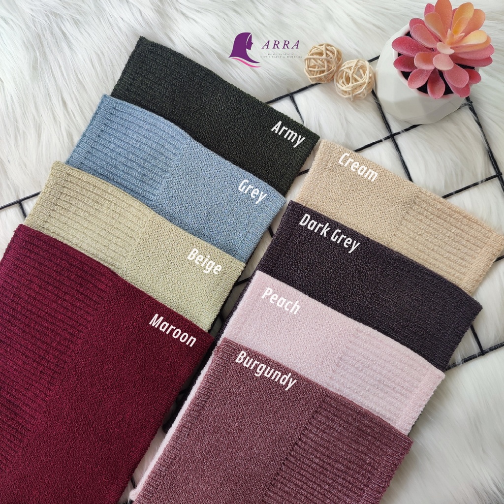 Ciput Rajut Inner Bandana Premium Anisa Microfiber Original Motif Basic-Salur