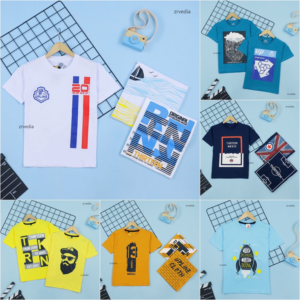 [PREMIUM CLASS] Kaos Anak uk 1-10 Tahun Distro Original / Baju Export Branded Laki Adem Lengan Polos