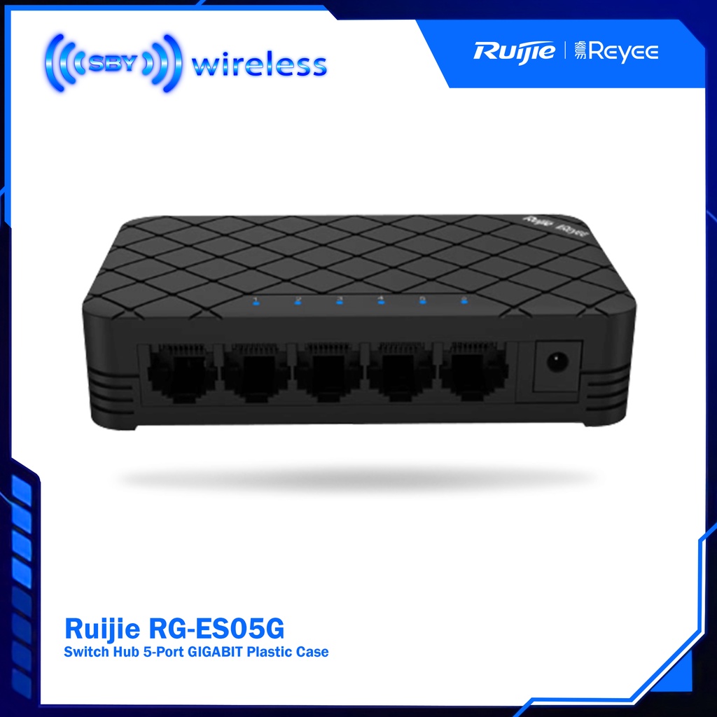 RUijie Reyee RG-ES05G Switch Hub 5-Port GIGABIT Plastic Case