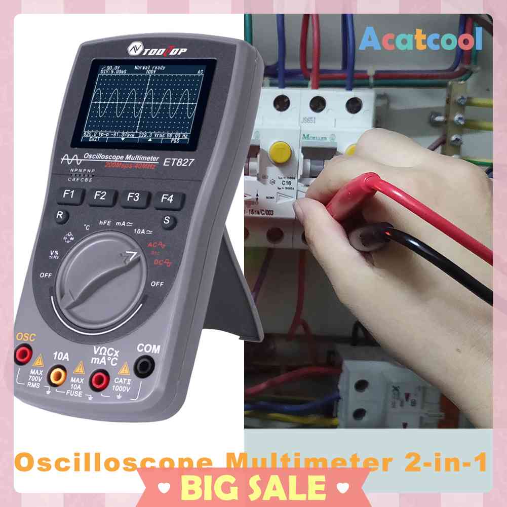 Oscilloscope Digital 6000Counts Multimeter Dioda Deteksi Tegangan LCR PWM Out