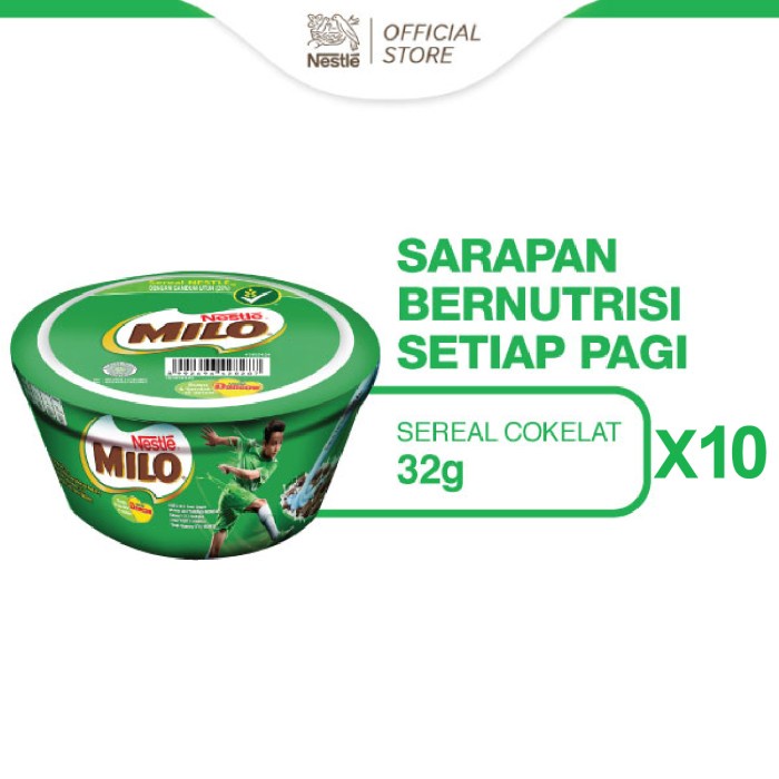 

Sereal Nestle Milo Sereal Coklat Combo 32G X 10Pcs