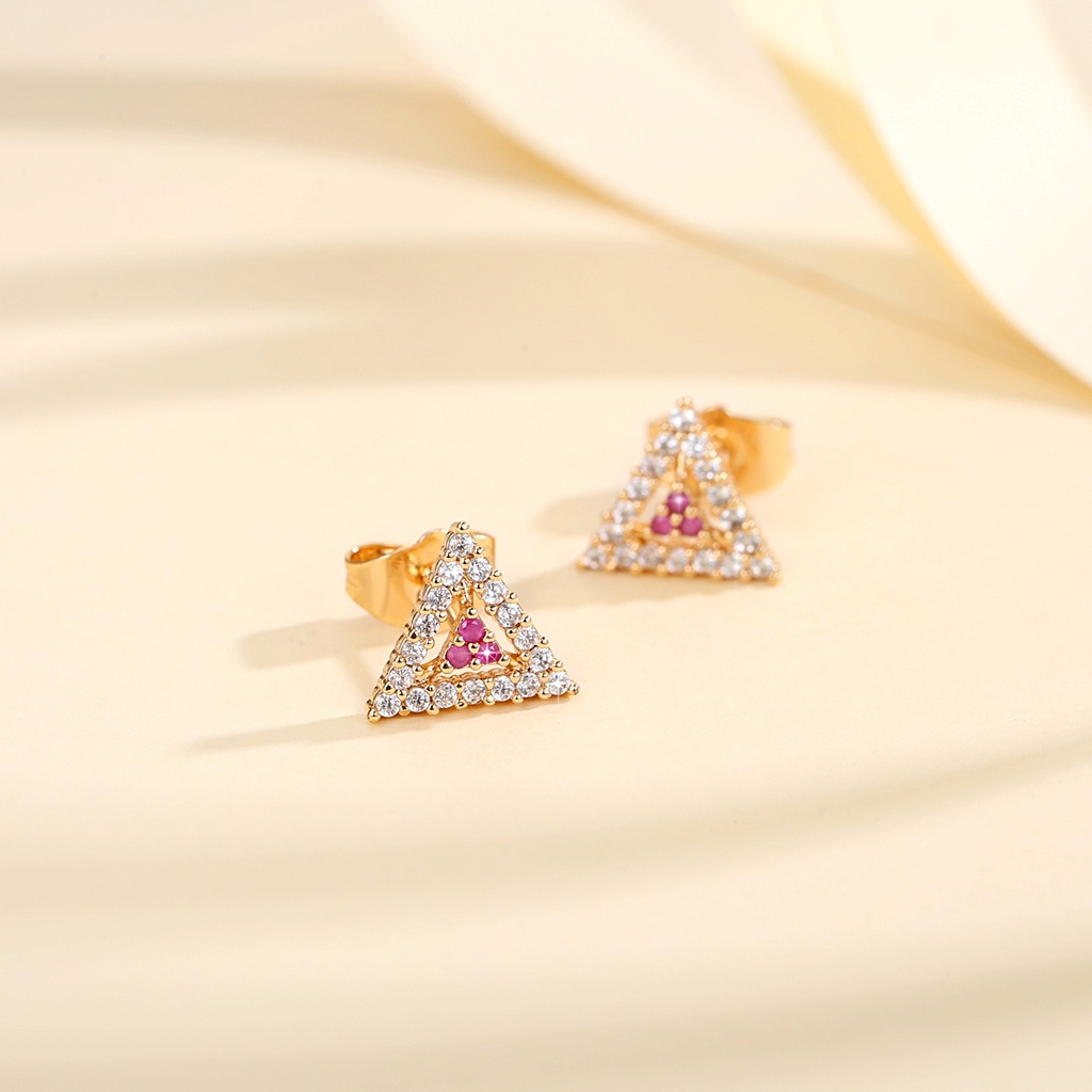 Y804 COD Anting Stud Kristal Bentuk Geometris Gaya Untuk Wanita Korea Fashion Aksesoris