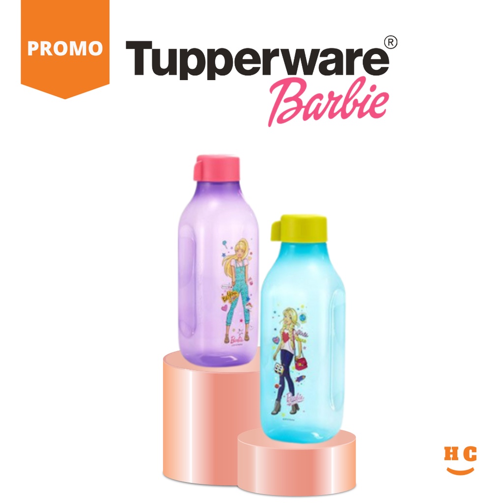 Botol Minum Kantor Gym Sekolah 1 Liter Tupperware Eco Bottle Barbie