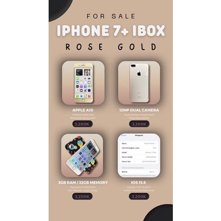 IPHONE 7+ 32GB Ex IBox ORIGINAL | SECOND IPHONE 7 PLUS IBOX