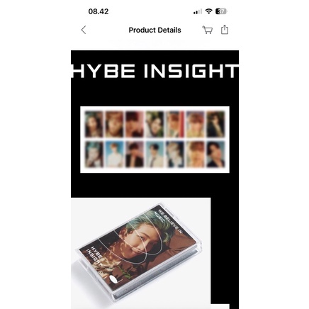 

Photocard BTS HYBE INSIGHT SALE BLACK FRIDAY