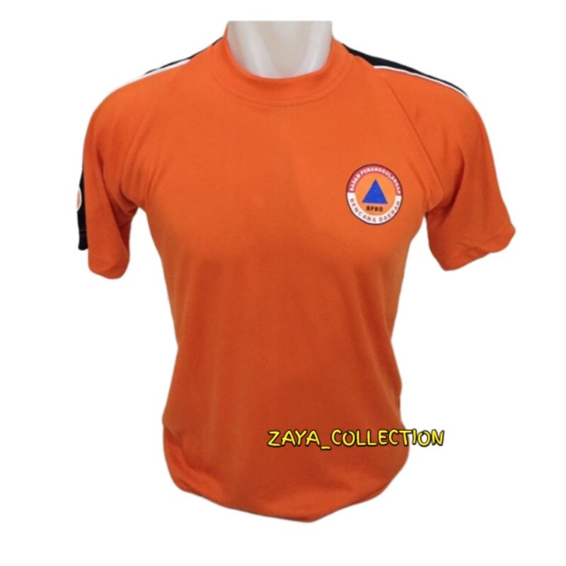 Koas BPBD Oren Kombinasi hitam | Kaos rehlan BPBD | Kaos Basarnas
