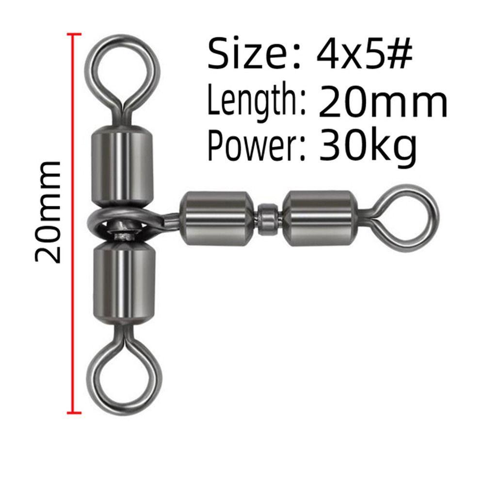 Lanfy Pancing Putar Fishing Tackle FishHooks Double Rolling Konektor Sambungan Segitiga Rolling Triple Solid Connector