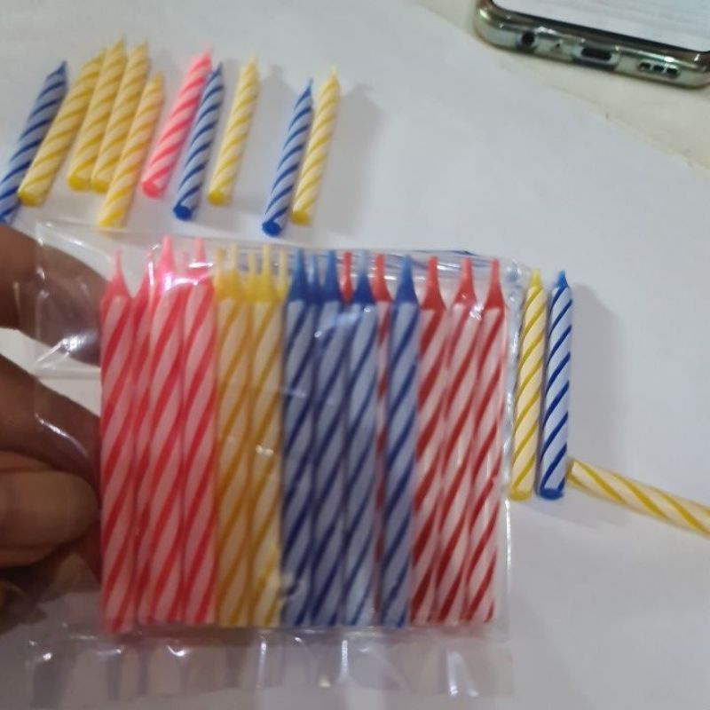 &lt;&lt;CJ&gt;&gt; lilin ulang tahun spiral isi 20 pcs