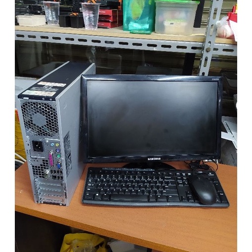 paket komputer cpu hp core 2Duo Ram 4GB/hdd 250GB Lcd 19 inch keyboard + mouse Siap pakei