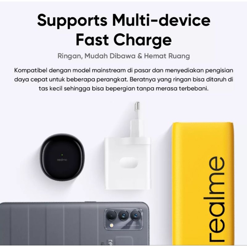 ADAPTOR CHARGER REALME 18W ORIGINAL GARANSI 6 BULAN