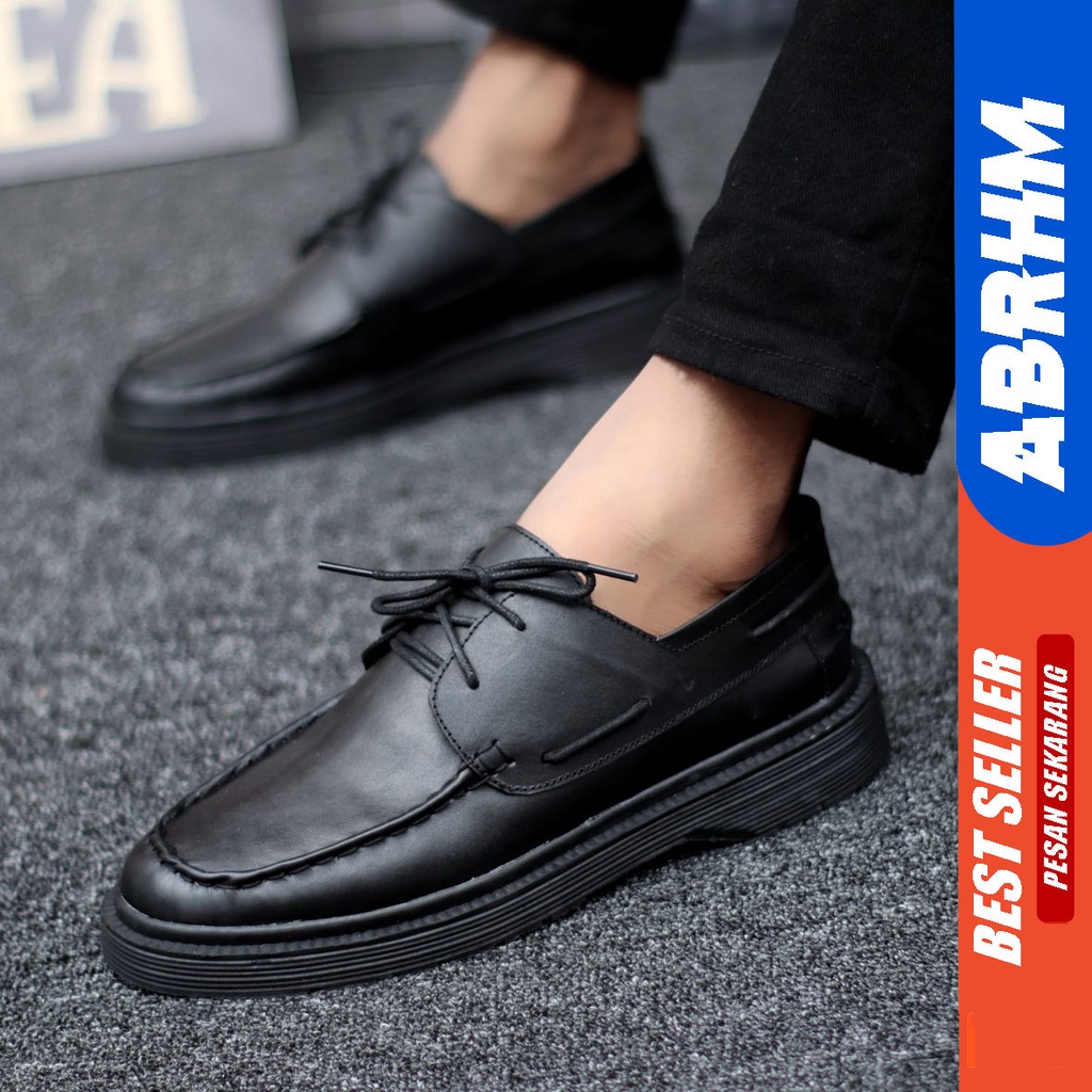 Sepatu Docmart Pria Formal Kulit Asli Zapato Abrhm