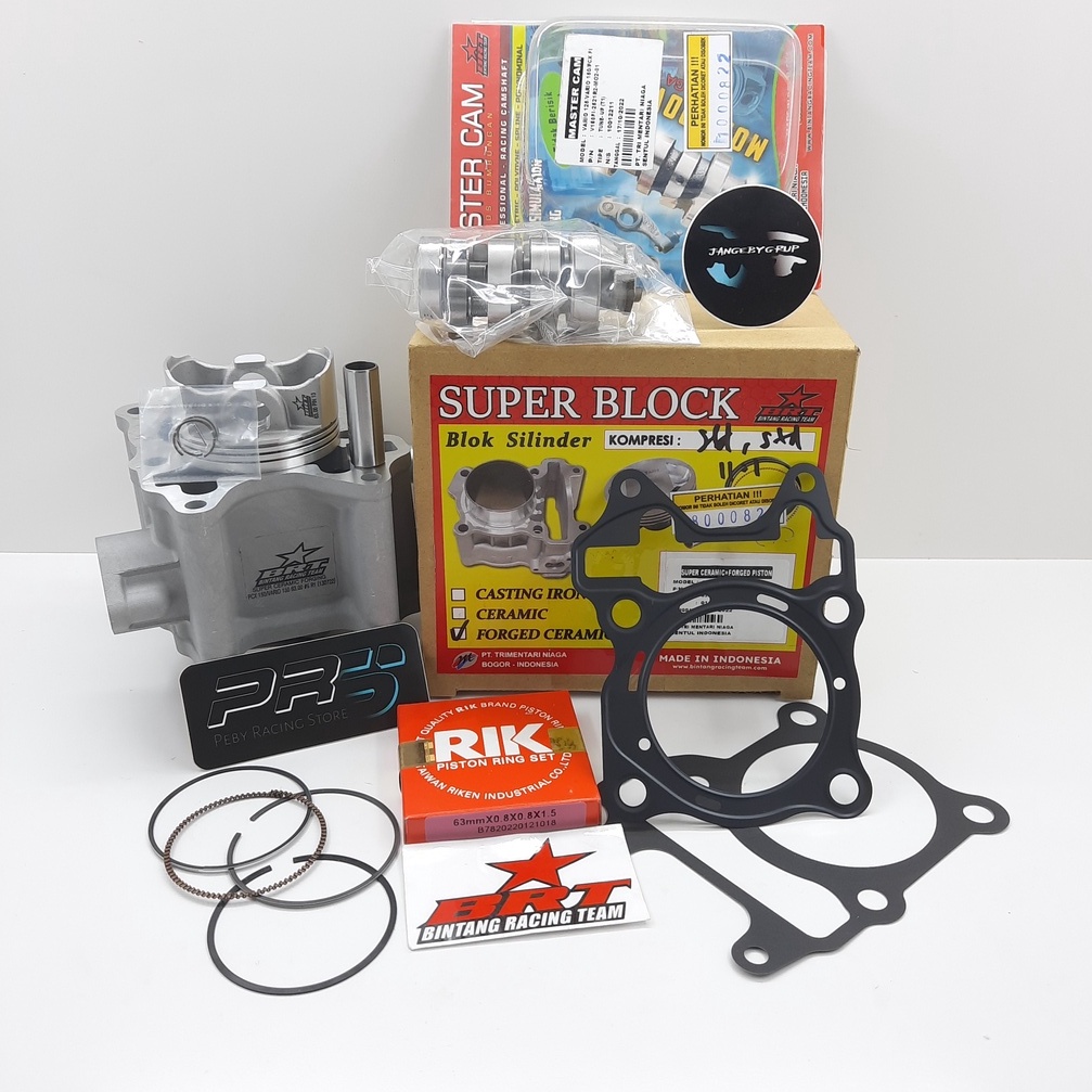 Paket Bore Up Blok BRT Vario 125 Vario 150 Pcx 150 Adv 150 CERAMIC 63mm 180cc