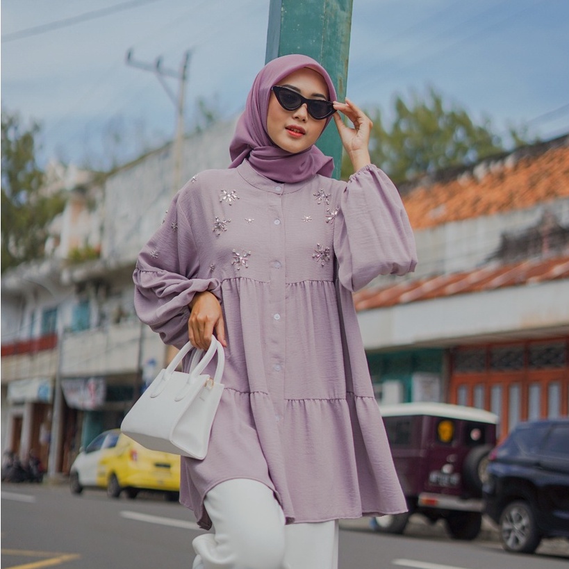 Blouse Wanita Bahan Premium | Blouse Baby Doll Lengan Balon Verraa Blouse