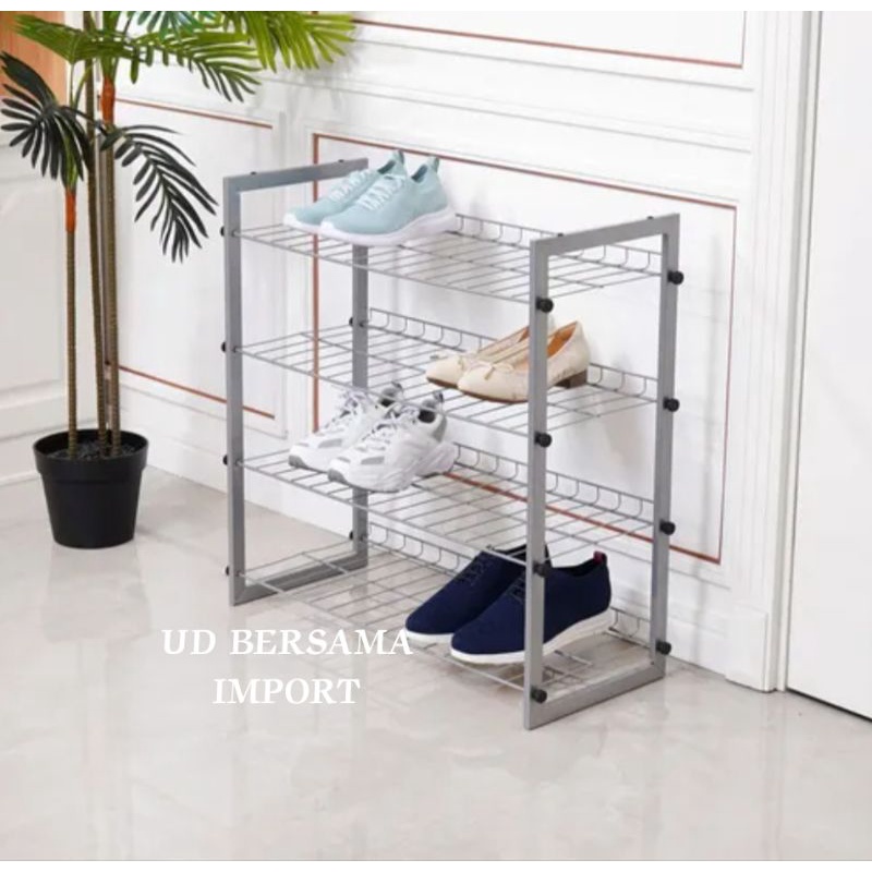 STORA Rak Sepatu 4 Tingkat/Rak Besi Sepatu/Shoe Rack