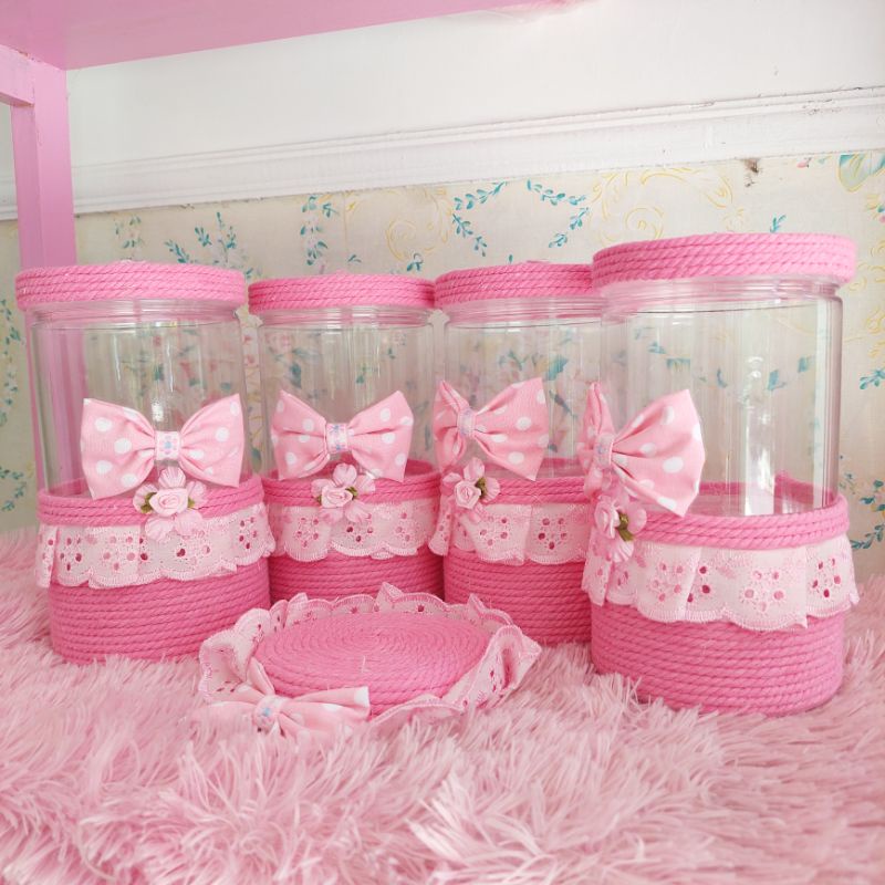 (Kode 4) Toples Snack / Toples Shabby / Toples Hias /Toples Lucu/ Toples Lebaran