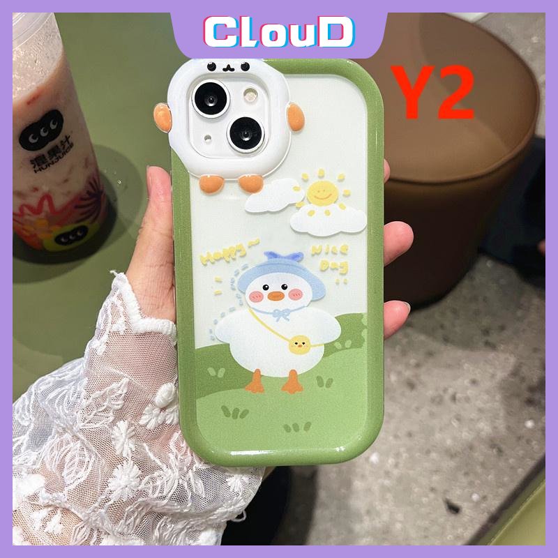 Soft Case Tpu Motif Kartun Bebek 3D Untuk iPhone 11 Pro Max 7 6s 6 8 14 Plus X XR XS Max 13 12 11 14 Pro Max SE 2020