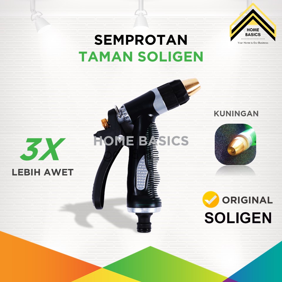 Semprotan Air Taman Soligen / Gun Selang Cuci Mobil Motor / Hose Nozzle / Spray Gun / Water Gun