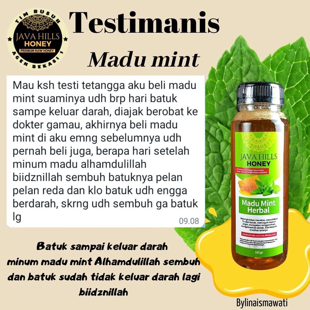 

QH COD MADU MINT HERBAL BATUK ASMA JAVA HILLS HONEY 320gr 650gr