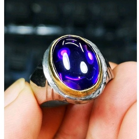 Batu Blue Sapphire Diamond Plus Ring Top Colour