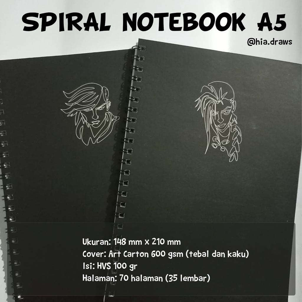 

Notebook Spiral One Draw Line Arcane Vi Jinx