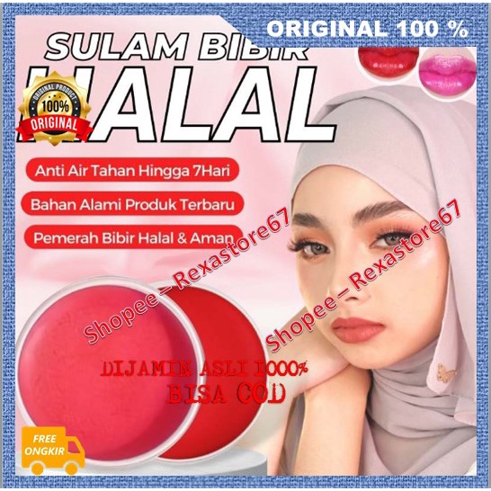 BELI 1 GRATIS 1 Sulam Bibir Halal Dan Tahan Lama Pemerah Bibir Alami ASLI