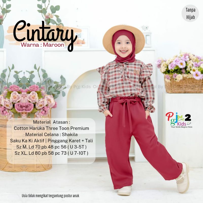 CINTARY SET ORI PGJ KIDS • Setelan Anak Perempuan