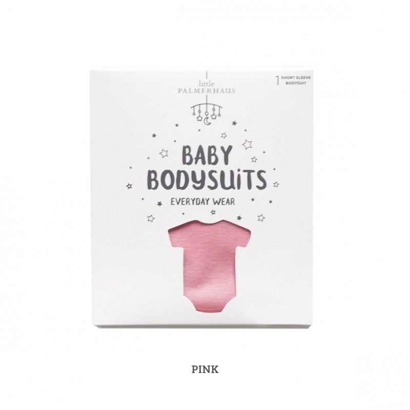 Little Palmerhaus Baby Bodysuit Lengan Pendek Jumper Bayi - Pink