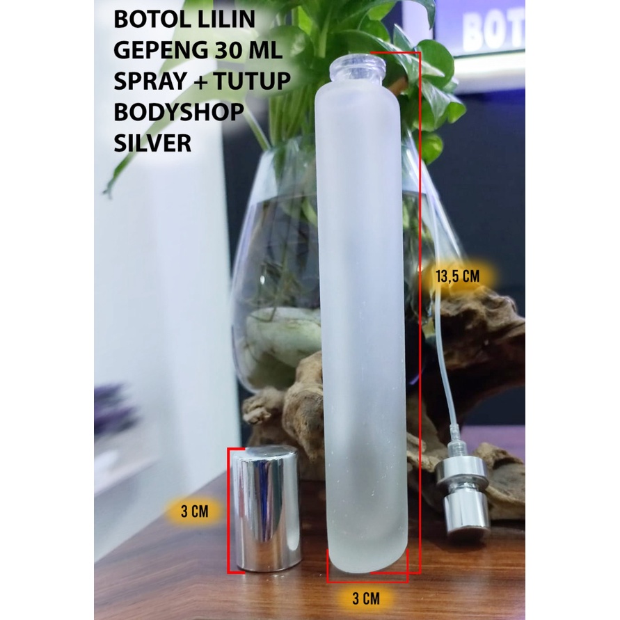 Botol parfum refil lilin gepeng 30 ml press /botol perfume terlaris