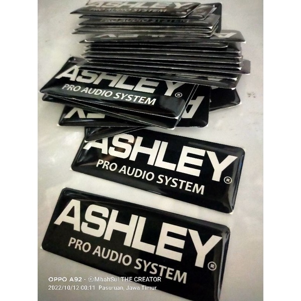 ASHLEY EMBLEM GRILLBOX SPEAKER (sticker timbul)