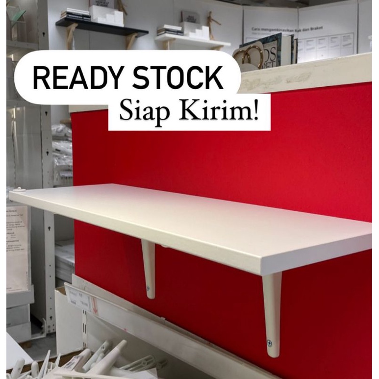 RAK DINDING AMBALAN PUTIH MINIMALIS 59x20 cm IKEA SIBBHUL/BURHULT