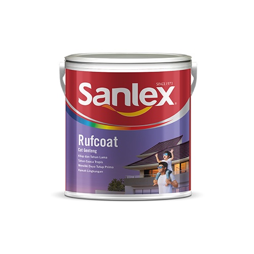 Cat Genteng Sanlex @4 kg ROOF COAT water based cat untuk genteng galon 4kg 4 kg