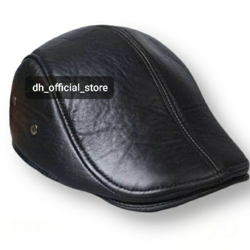 Topi pet pria kulit asli original garut tahan api topi pelukis topi copet