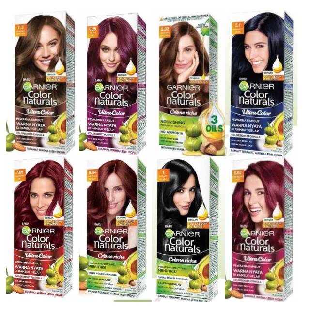 ⭐BAGUS⭐ Garnier (Kemasan Box) Color Naturals Creme Riche / Semir Rambut/ Pewarna Rambut/ Cat Rambut