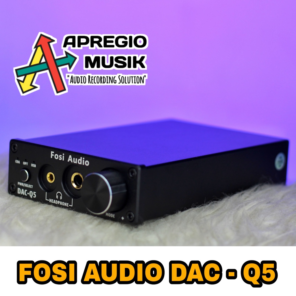 Fosi Audio DAC Q5 Converter Headphone Amplifier 24Bit 192kHz