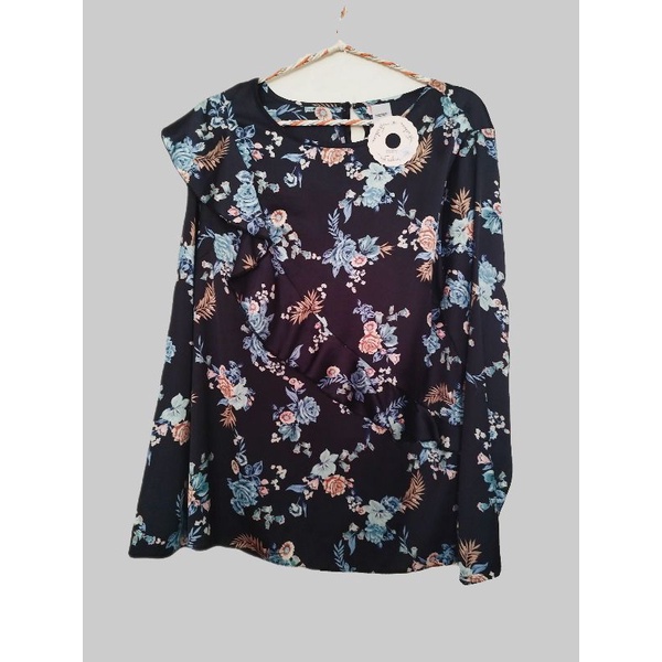 blouse vintage bunga-bunga