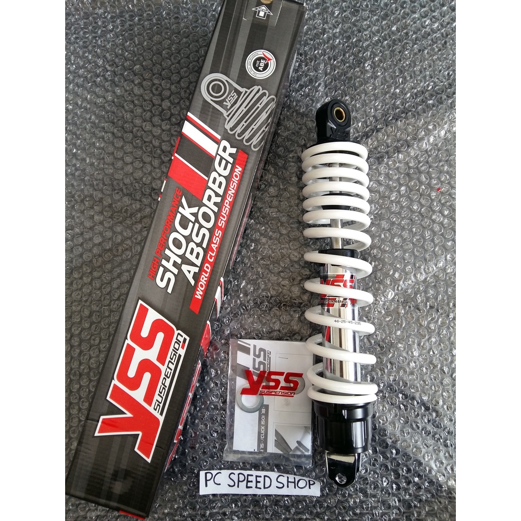 SHOCKBREAKER SHOCK SKOK YSS PRO PLUS UKURAN 330MM CHROME / WHITE YSS ORIGINAL