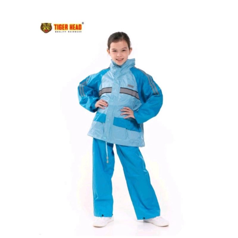 jas hujan setelan anak metro kid tiger head 68311 keren