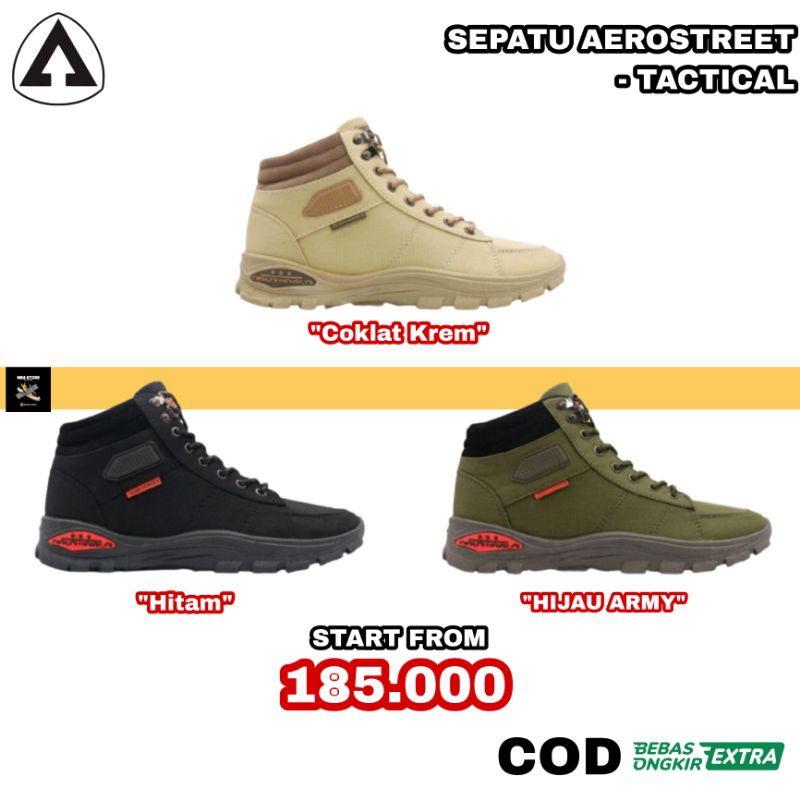 [ SIAP KIRIM ] SEPATU AEROSTREET TACTICAL ALL VARIANT 100% ORIGINAL BRAND NEW / SEPATU AEROSTREET TA